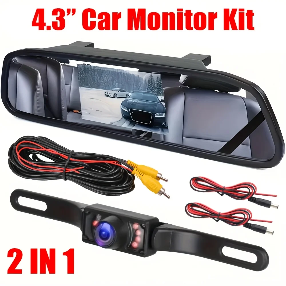 4.3 Inch Car Video Monitor Auto Rear View Mirror LCD Screen Universal Mount Clip-On Current Mirror with Backup Camera
4.3 Inch Car Video Monitor Auto Rear View Mirror LCD Screen Universal Mount Clip-On Current Mirror with Backup Camera