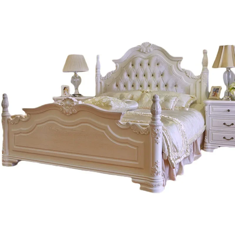 French bed 1.8 meters master bedroom bed wedding bed European solid wood carving flower luxury villa princess
French bed 1.8 meters master bedroom bed wedding bed European solid wood carving flower luxury villa princess