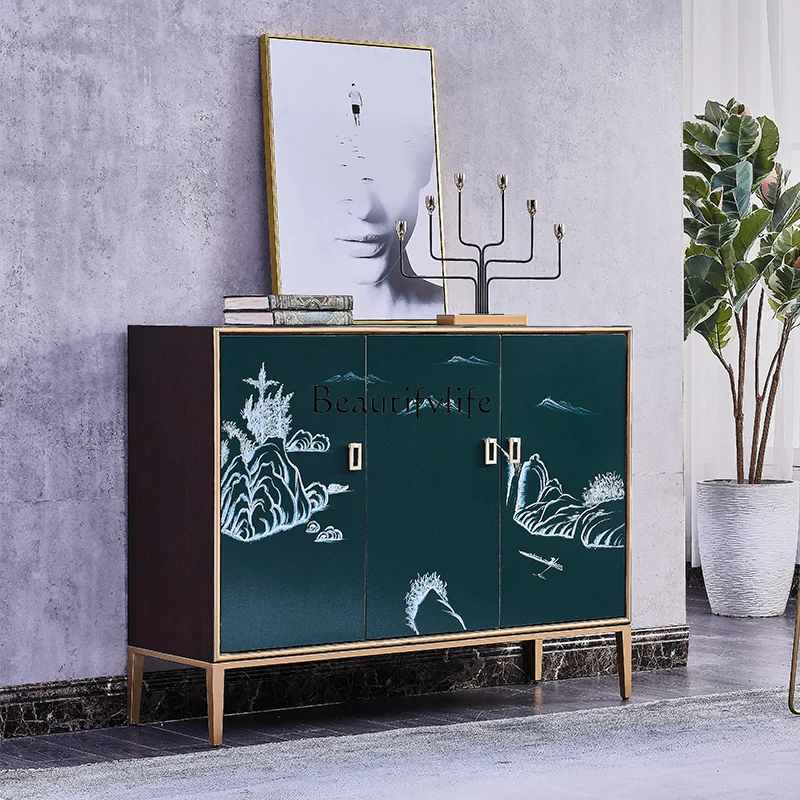 New Chinese-style entrance cabinet hand-painted wine cabinet partition cabinet simple neoclassical
New Chinese-style entrance cabinet hand-painted wine cabinet partition cabinet simple neoclassical
