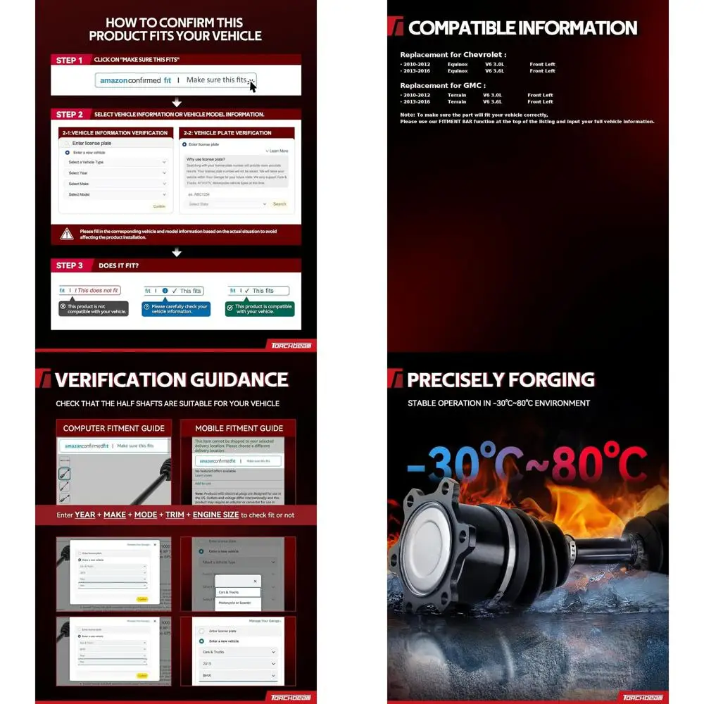 Torchbeam 66-1518 Ось CV, совместимая с Chevrolet Equinox 2010-2016, GMC Terrain 2010-2016, 1 шт. валы передней левой оси
Torchbeam 66-1518 Ось CV, совместимая с Chevrolet Equinox 2010-2016, GMC Terrain 2010-2016, 1 шт. валы передней левой оси