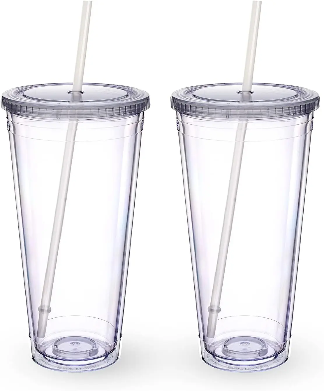 32oz Clear Acrylic Tumbler with Straw and Lid, Double Walled Insulated Reusable Plastic Iced Coffee Cup, BPA Free, 2 Pack
32oz Clear Acrylic Tumbler with Straw and Lid, Double Walled Insulated Reusable Plastic Iced Coffee Cup, BPA Free, 2 Pack