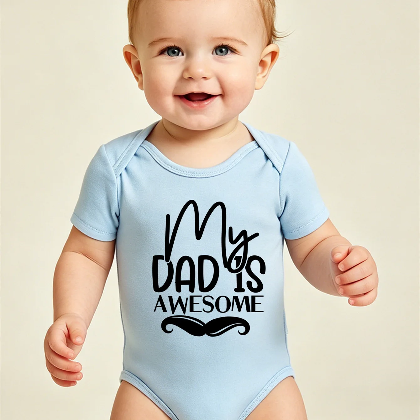 100% Cotton Onesie My Dad Is Awesome Print Bodysuit Comfortable Cloth for Baby Jumpsuit for 0 To 12 Months Newborn
100% Cotton Onesie My Dad Is Awesome Print Bodysuit Comfortable Cloth for Baby Jumpsuit for 0 To 12 Months Newborn