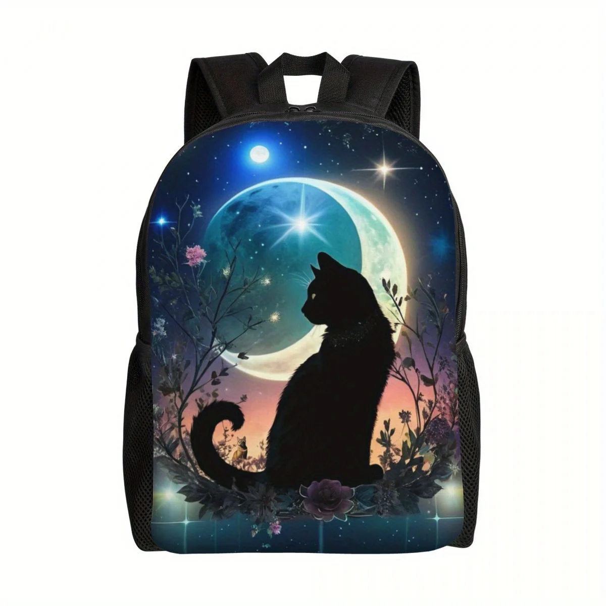 Casual Tablet Bag for College Outing Moon Night Cat Print Adjustable Schoolbag for Teens, Campus Backpack for Student
Casual Tablet Bag for College Outing Moon Night Cat Print Adjustable Schoolbag for Teens, Campus Backpack for Student