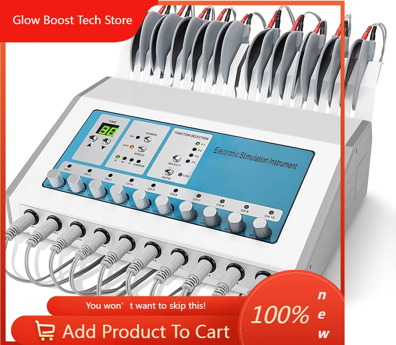 NYFunctional S871 Weight Loss Machine EMS Muscle Atimulator Electrostimulation Machine Russian Waves Ems Electric Skin Care Tool
NYFunctional S871 Weight Loss Machine EMS Muscle Atimulator Electrostimulation Machine Russian Waves Ems Electric Skin Care Tool