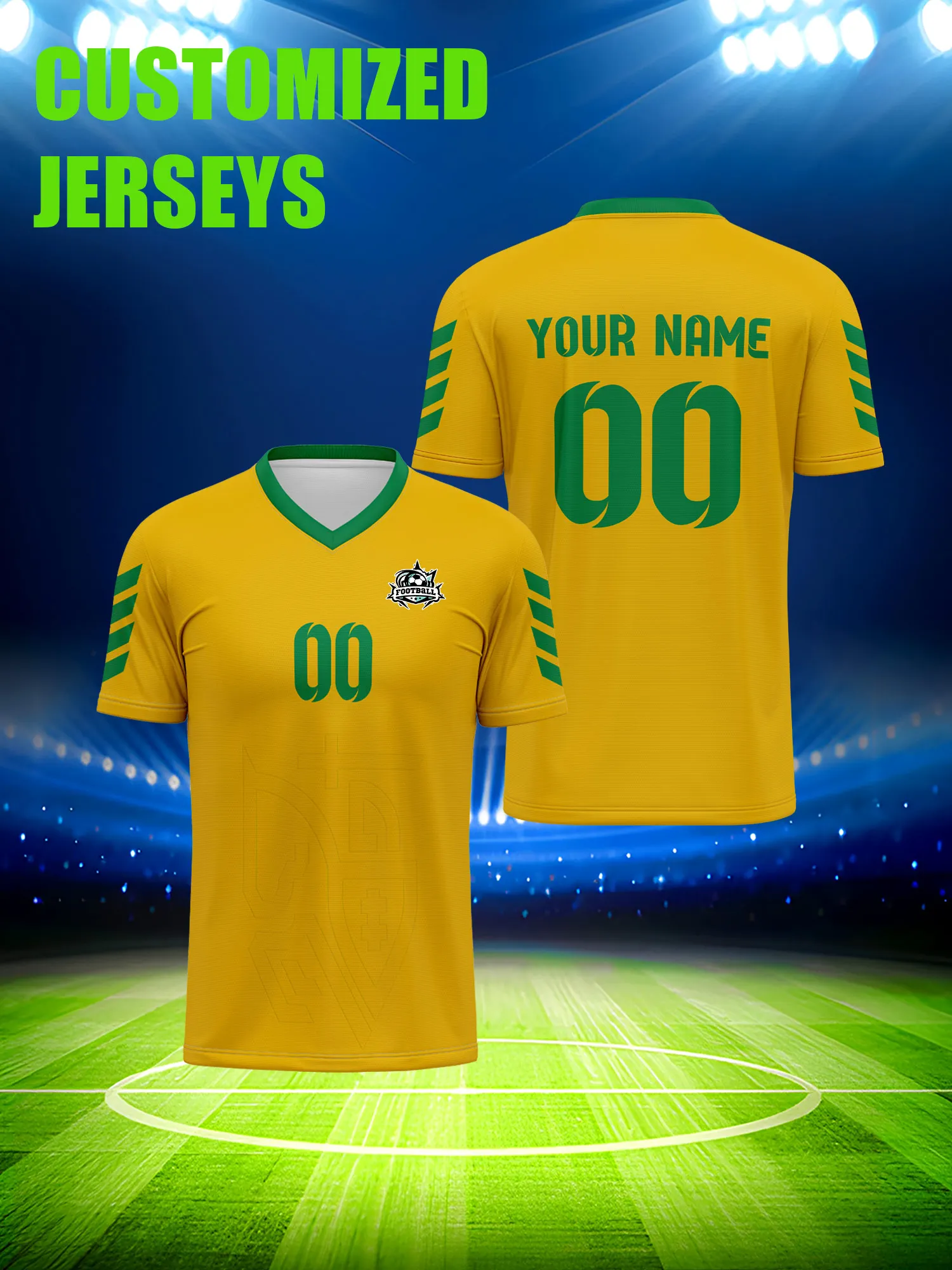 Футболка для футбола с индивидуальным изображением, номером и именем, спортивная, облегающая, свободного кроя, униформа для болельщиков.
Футболка для футбола с индивидуальным изображением, номером и именем, спортивная, облегающая, свободного кроя, униформа для болельщиков.