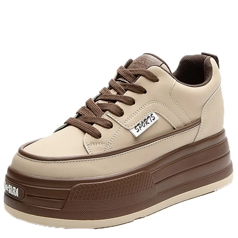 8cm Women's Platform Sneakers Fashion Non Slip Thick Sole Flats Shoes Comfort Breathable Leather Women Sneakers Zapatos De Mujer
8cm Women's Platform Sneakers Fashion Non Slip Thick Sole Flats Shoes Comfort Breathable Leather Women Sneakers Zapatos De Mujer