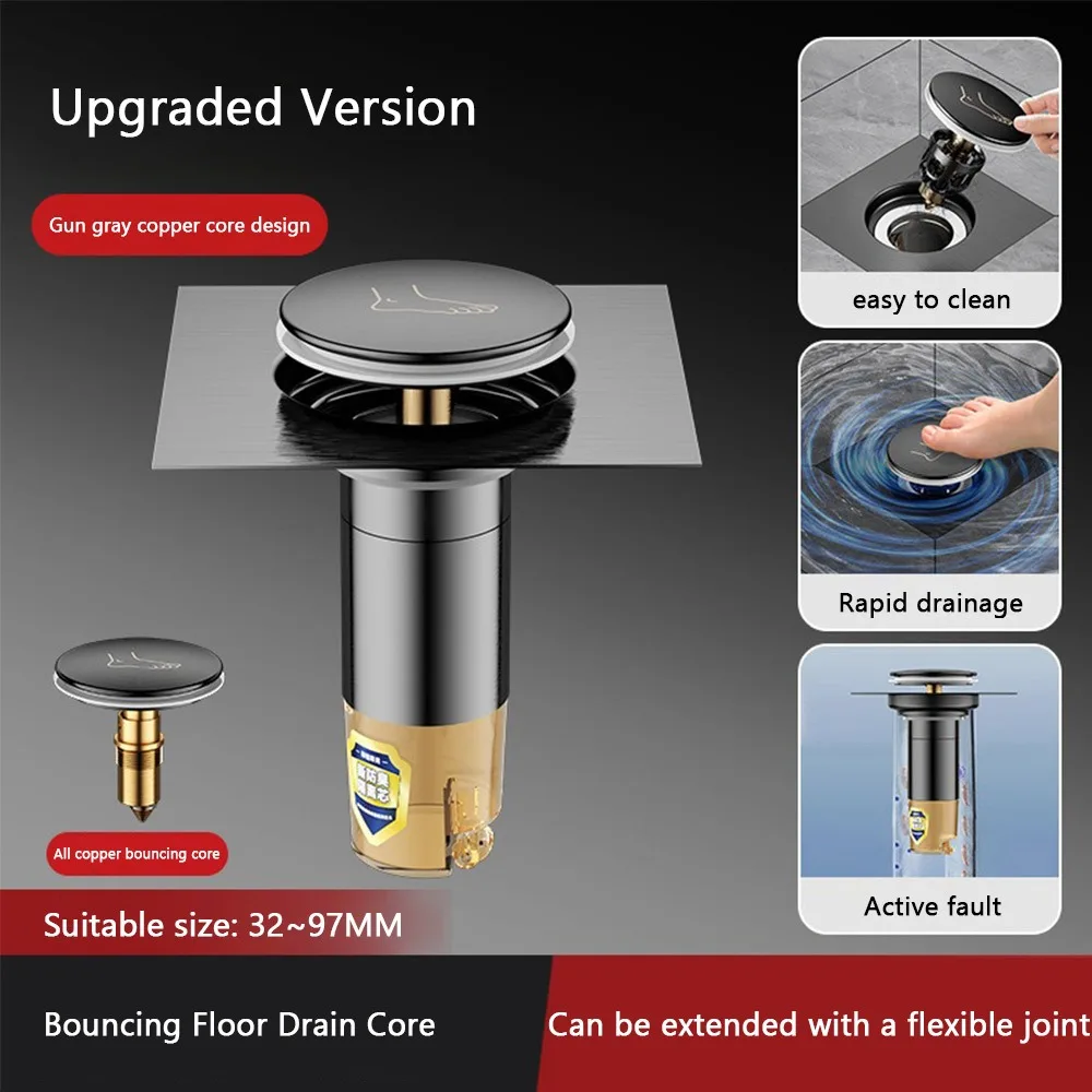 Полезный напольный слив пресс-типа из нержавеющей стали, всплывающий отскок, квадратный слив для душа, ножка для душа, съемный сливной фильтр типа педали
Полезный напольный слив пресс-типа из нержавеющей стали, всплывающий отскок, квадратный слив для душа, ножка для душа, съемный сливной фильтр типа педали