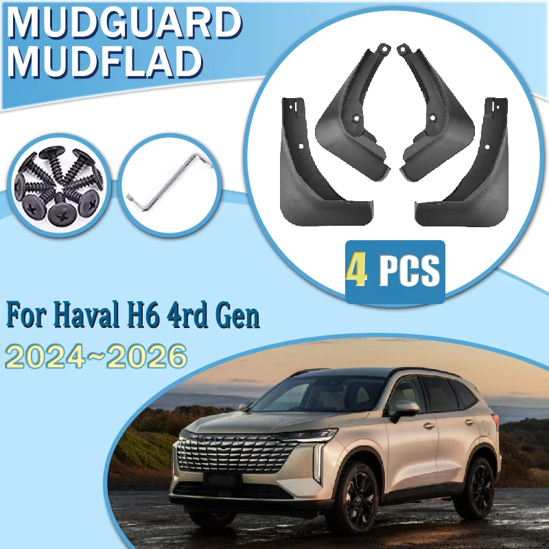 Для Haval H6 4-го поколения 2024 2025 2026 Автомобильные брызговики, защитные брызговики, брызговики, передние и задние аксессуары для колес
Для Haval H6 4-го поколения 2024 2025 2026 Автомобильные брызговики, защитные брызговики, брызговики, передние и задние аксессуары для колес