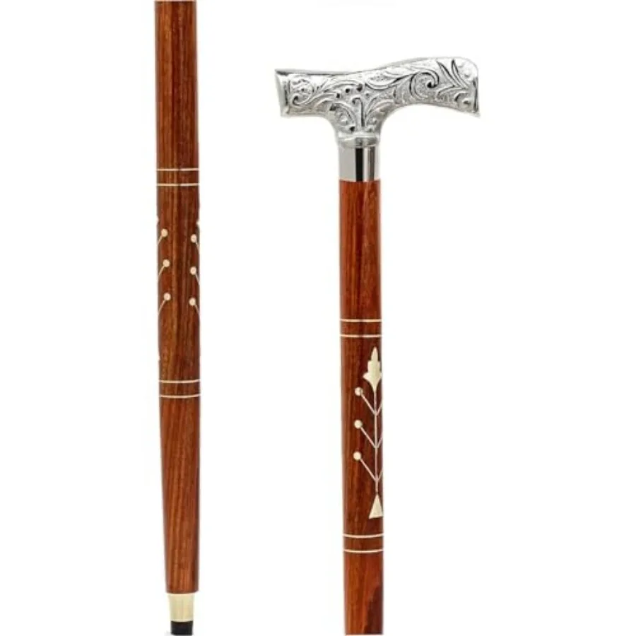 Deluxe Walking Sticks Rosewood Crafted Cane with Solid Brass Chrome rative s
Deluxe Walking Sticks Rosewood Crafted Cane with Solid Brass Chrome rative s
