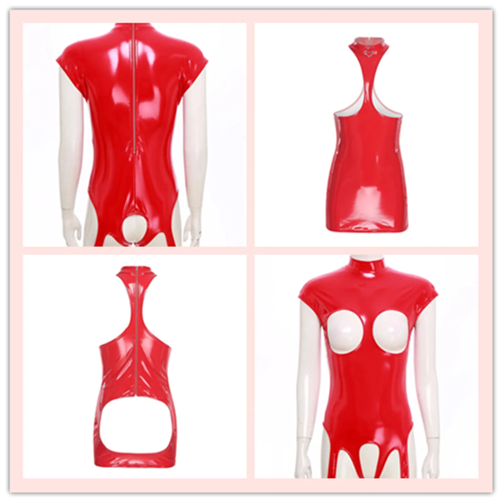 Womens Lingerie Bodycon Mini Bodysuit Dress Bare Breast Open Chest Butt Hollow Out Patent Leather Sexy Open Nipple Teddy Costume
Womens Lingerie Bodycon Mini Bodysuit Dress Bare Breast Open Chest Butt Hollow Out Patent Leather Sexy Open Nipple Teddy Costume