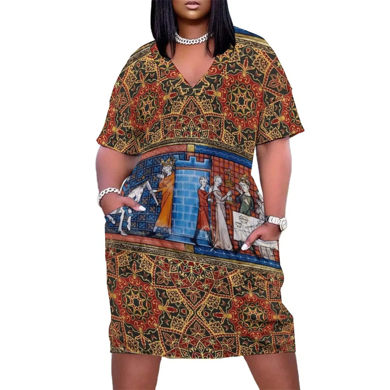 Perceval in Grail Castle Arthurian Legends Medieval Miniature Loose Pocket Dress summer woman dress 2025 bandage dress
Perceval in Grail Castle Arthurian Legends Medieval Miniature Loose Pocket Dress summer woman dress 2025 bandage dress