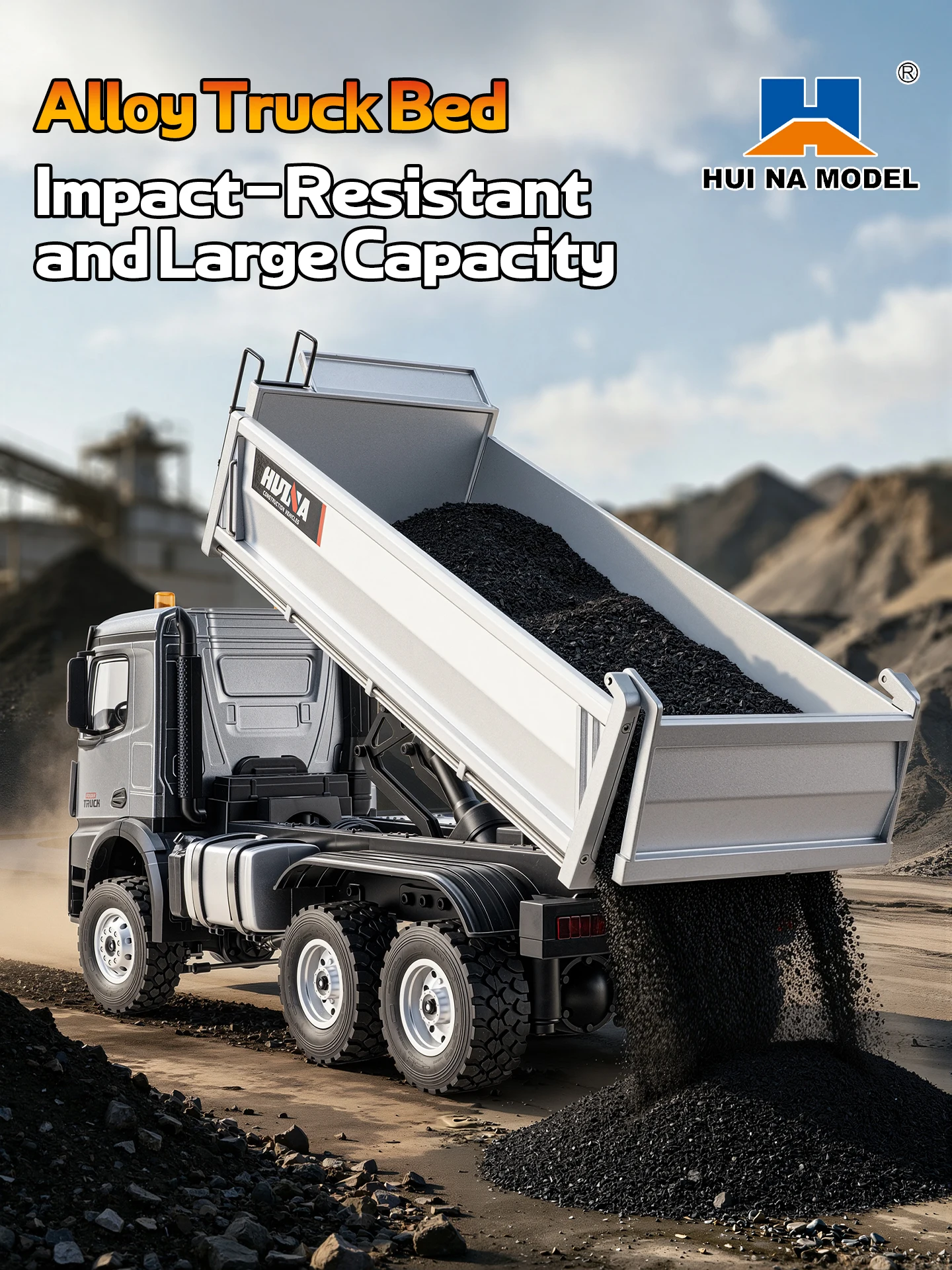 HUINA 1598 Pro 1/14 RC Dumper 6×6 Engineering Transport Vehicle Lifting Rod Tipper Car Light Sound Metal Shell Toys
HUINA 1598 Pro 1/14 RC Dumper 6×6 Engineering Transport Vehicle Lifting Rod Tipper Car Light Sound Metal Shell Toys