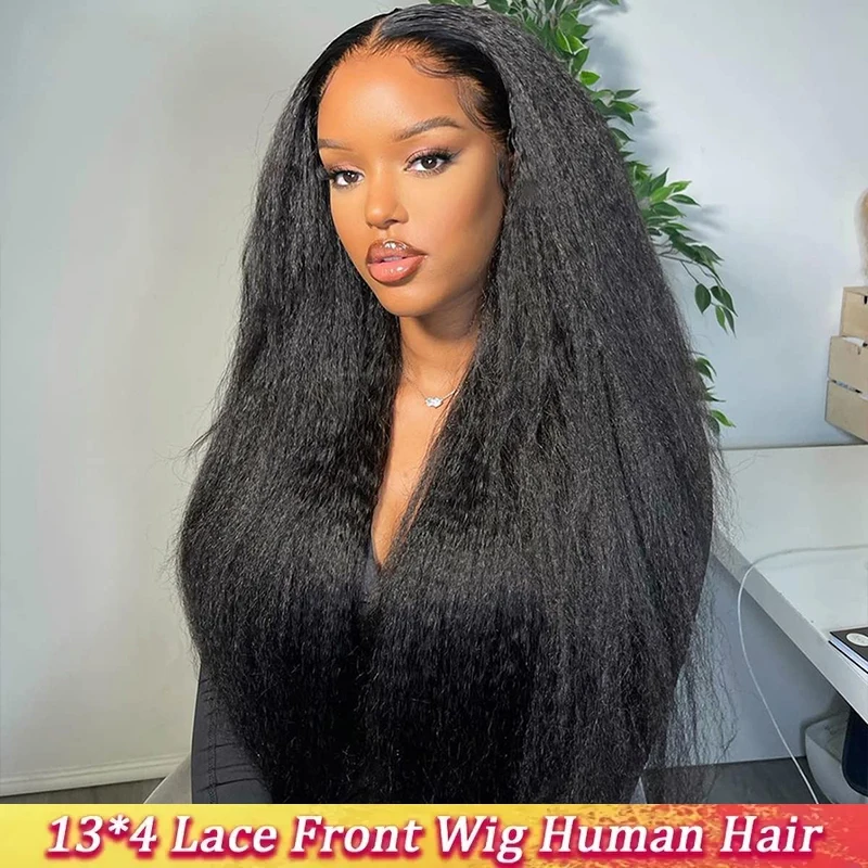 13x4 Transparent HD Lace Wig Kinky Straight Lace Front Wigs Human Hair Pre Plucked With Baby Hairs 220% Density Yaki Straight
13x4 Transparent HD Lace Wig Kinky Straight Lace Front Wigs Human Hair Pre Plucked With Baby Hairs 220% Density Yaki Straight