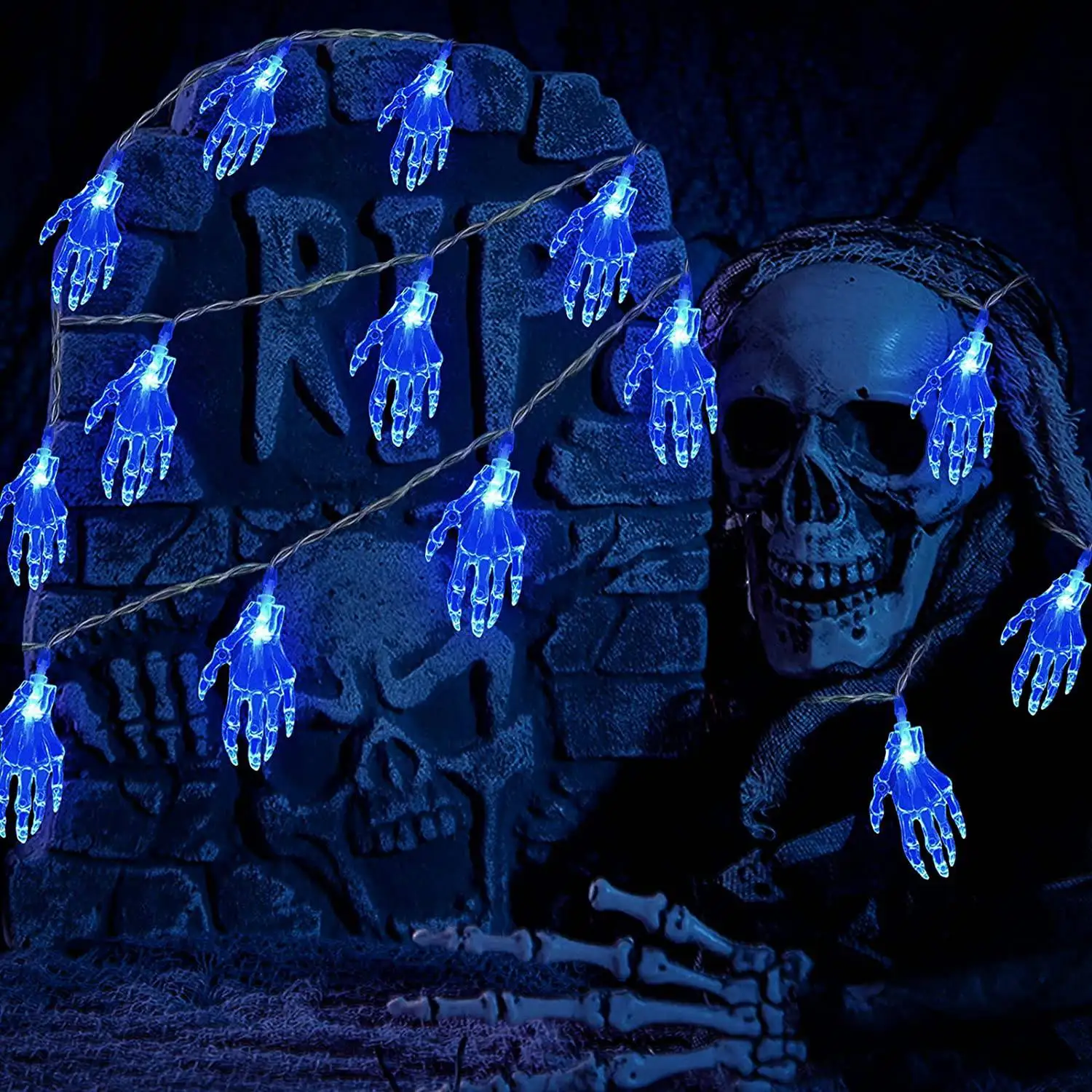 live-Halloween Lights Solar LED Lights Halloween Skeleton Hand Lights for Outdoor and Indoor Halloween Party
live-Halloween Lights Solar LED Lights Halloween Skeleton Hand Lights for Outdoor and Indoor Halloween Party