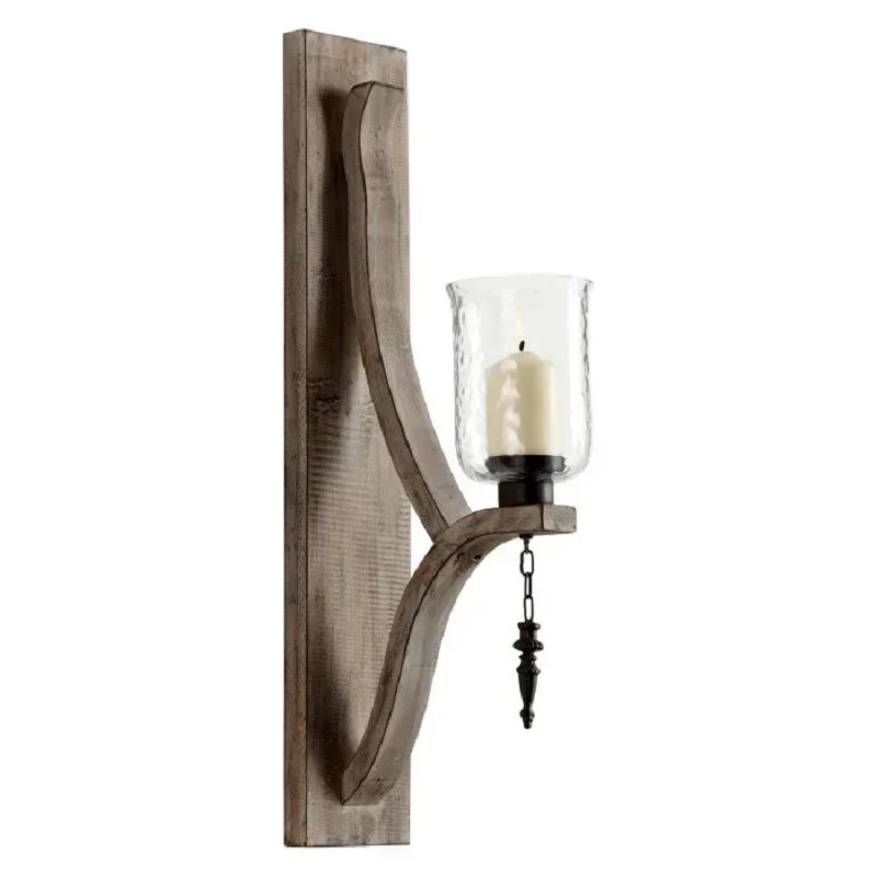 American country retro wood candle holder living room decoration study bedroom French creative wall decoration
American country retro wood candle holder living room decoration study bedroom French creative wall decoration