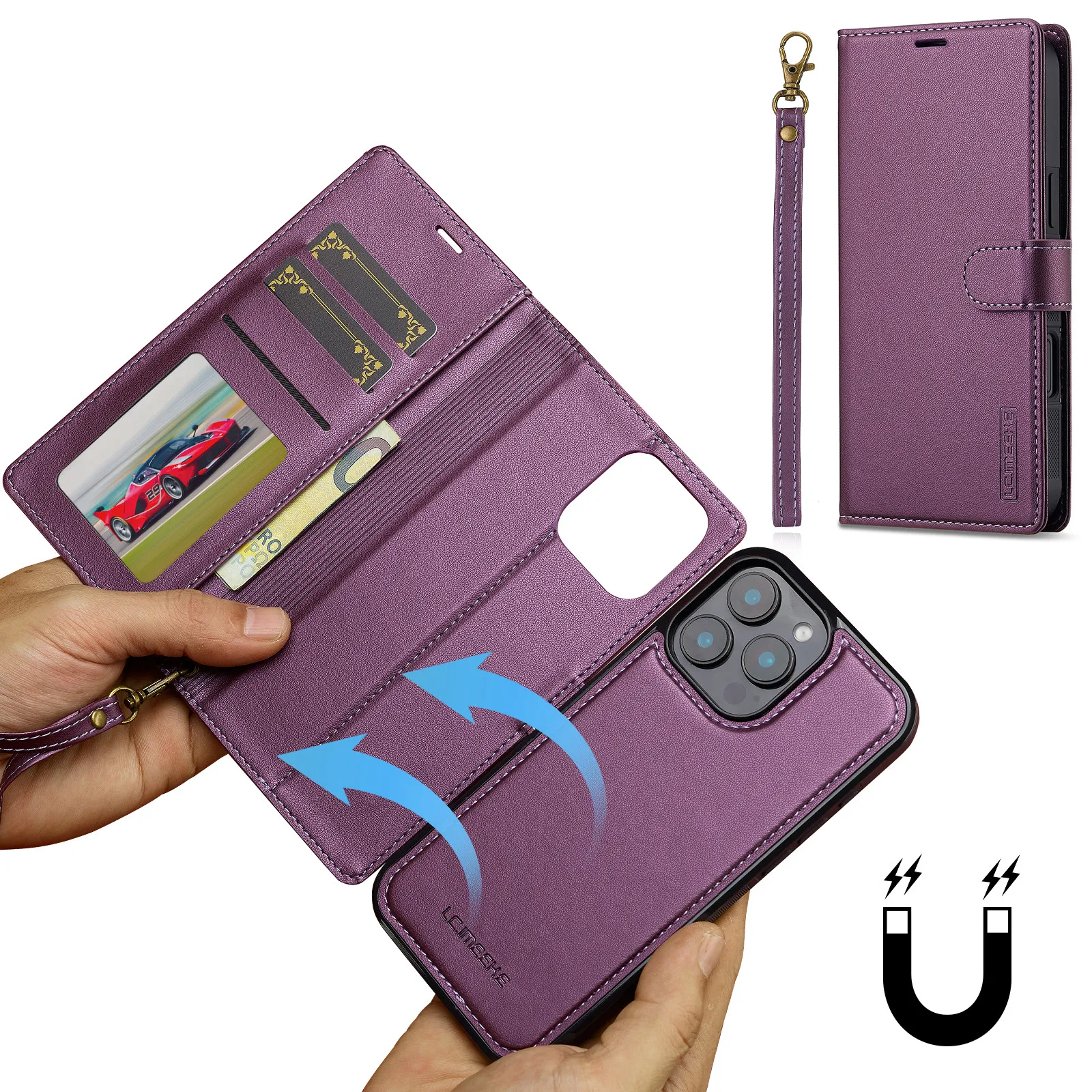 Magnetic 2 in 1 Detachable Wallet Case For iPhone 17 16 11 12 13 14 15 Pro Max XR XS Luxury Leather Card Slots Strap Stand Cover
Magnetic 2 in 1 Detachable Wallet Case For iPhone 17 16 11 12 13 14 15 Pro Max XR XS Luxury Leather Card Slots Strap Stand Cover