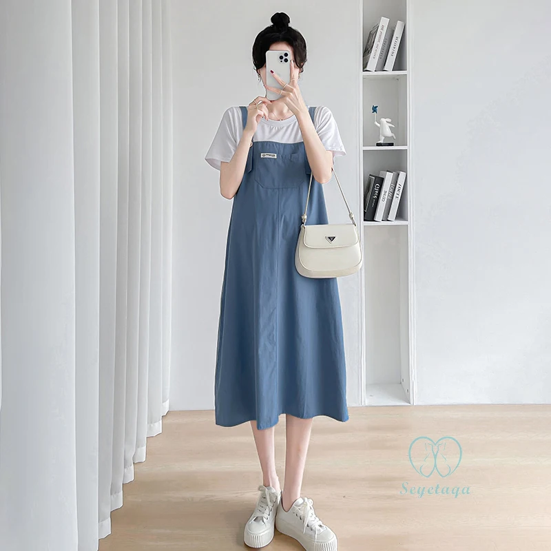 Cotton Patchwork Maternity One Piece Dress 2024 Summer Korean Fashion Loose Clothes for Pregnant Women Pregnancy
Cotton Patchwork Maternity One Piece Dress 2024 Summer Korean Fashion Loose Clothes for Pregnant Women Pregnancy