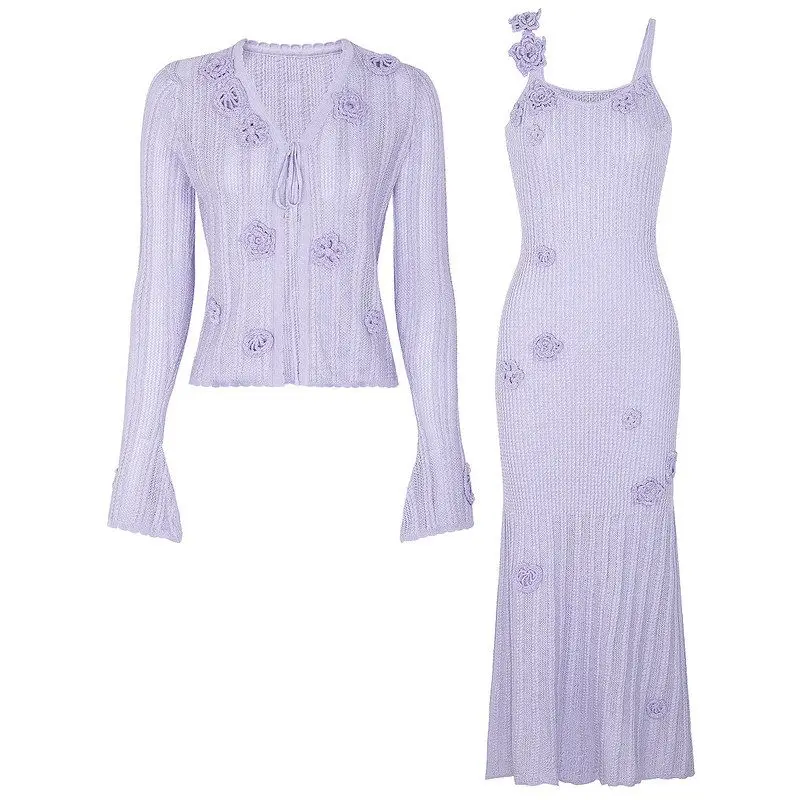 Fashionable Knitted Women's Top Coat Set High Quality Spring Autumn New Style Strap Dress Outfit Chinese Production No Brand
Fashionable Knitted Women's Top Coat Set High Quality Spring Autumn New Style Strap Dress Outfit Chinese Production No Brand