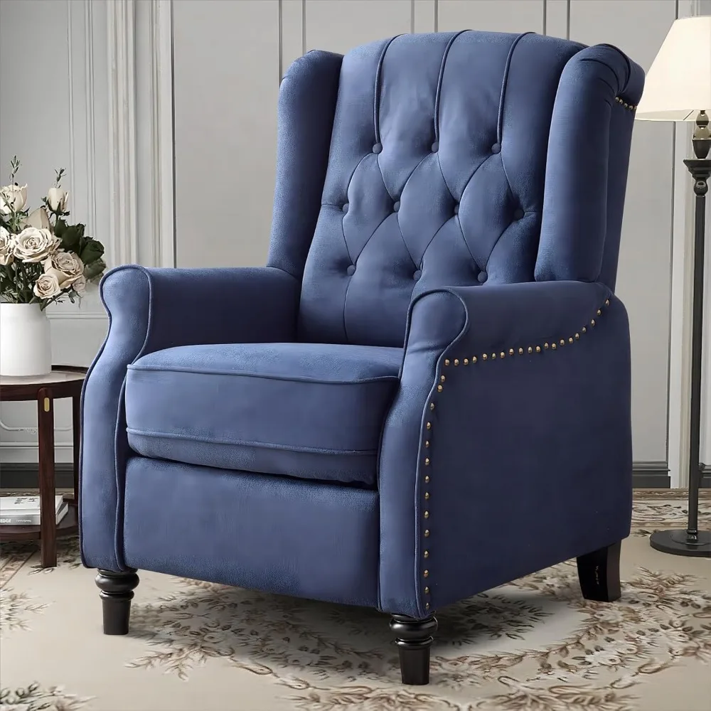 Pushback Recliner Chair, Fabric Armchair Push Back Recliner with Rivet Decoration, Single Sofa Accent Chair for Living Room
Pushback Recliner Chair, Fabric Armchair Push Back Recliner with Rivet Decoration, Single Sofa Accent Chair for Living Room