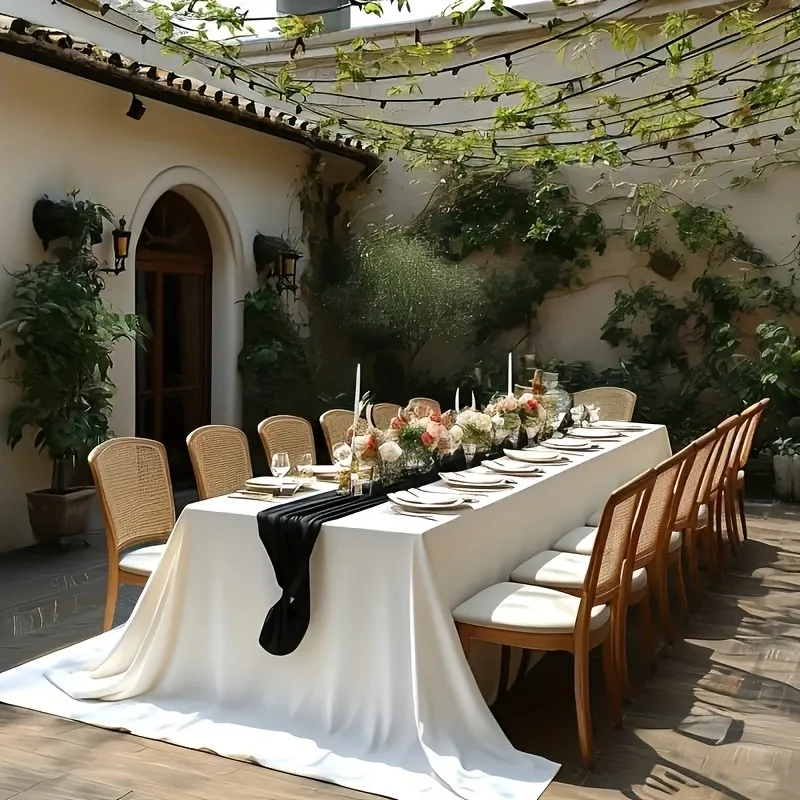 6 Pack Rectangle Tablecloth 137*183cm White Table Cloth Stain and Wrinkle Resistant Washable Polyester Fabric Table Cover for Party, Wedding and Banquet Decoration
6 Pack Rectangle Tablecloth 137*183cm White Table Cloth Stain and Wrinkle Resistant Washable Polyester Fabric Table Cover for Party, Wedding and Banquet Decoration