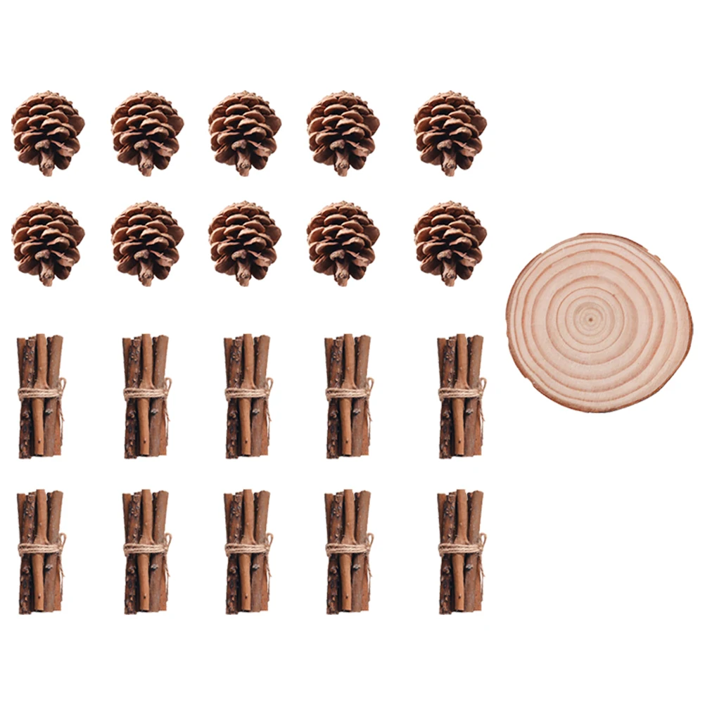 21 Pcs Christmas Decoration Stick Pine Cone Wood Craft Household Slices Wooden Natural DIY
21 Pcs Christmas Decoration Stick Pine Cone Wood Craft Household Slices Wooden Natural DIY