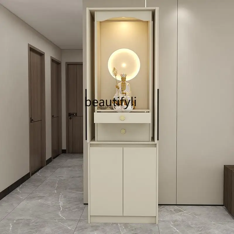 Chinese-style Bodhisattva ranking, Buddhist hall is dedicated to Guanyin household simple vertical cabinet living room display
Chinese-style Bodhisattva ranking, Buddhist hall is dedicated to Guanyin household simple vertical cabinet living room display