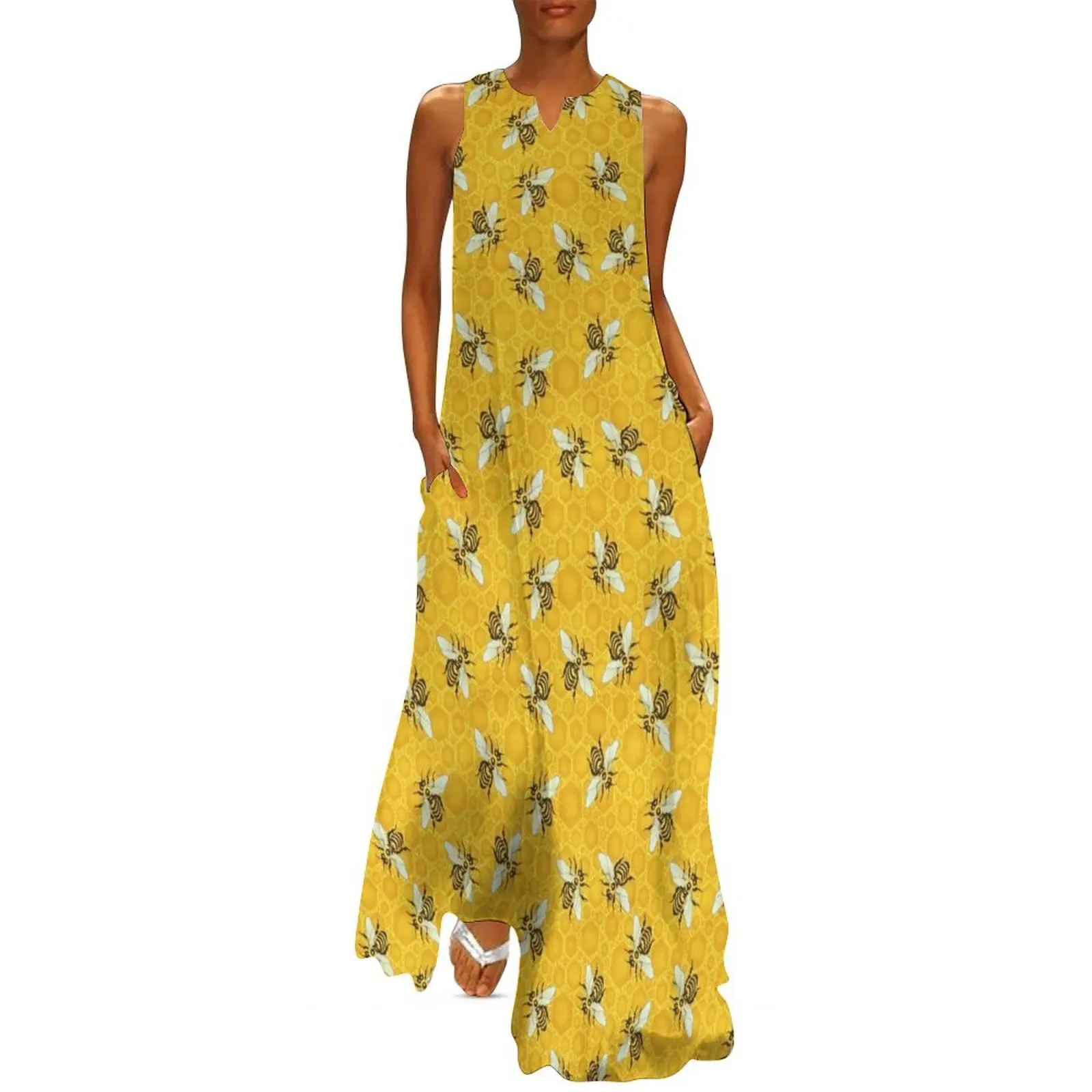 Honeybees Honeycomb Bee Apiary Pattern Long Dress clothes for woman ladies dresses for special occasion summer dress womens 2025
Honeybees Honeycomb Bee Apiary Pattern Long Dress clothes for woman ladies dresses for special occasion summer dress womens 2025