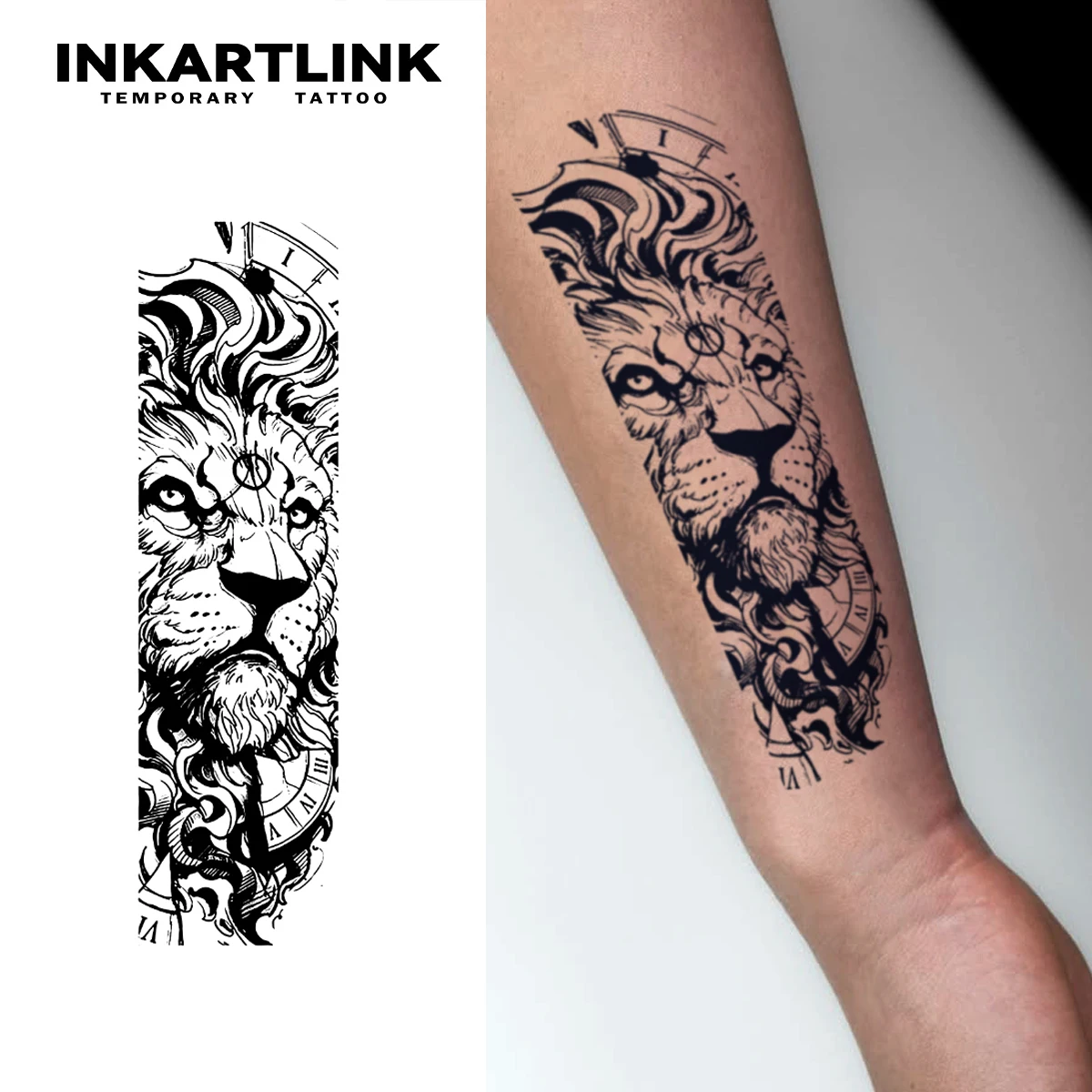 Временная татуировка с головой льва, водонепроницаемая волшебная татуировка, поддельная татуировка длится до 15 дней, полуперманентная татуировка
Временная татуировка с головой льва, водонепроницаемая волшебная татуировка, поддельная татуировка длится до 15 дней, полуперманентная татуировка