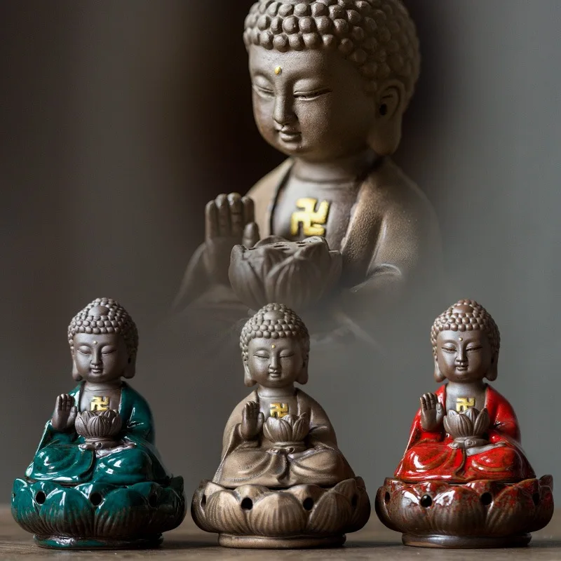 Ceramic incense box for home living room; Zen Buddha statue, little monk, and Pi Xiu mosquito incense burner; fragrance burner.
Ceramic incense box for home living room; Zen Buddha statue, little monk, and Pi Xiu mosquito incense burner; fragrance burner.