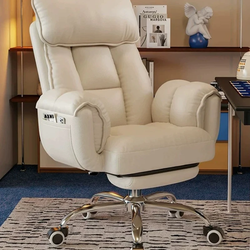 White Luxury Office Chair Comfortable Upgrade Design Occasional Computer Chair Ergonomic Comfy Silla Oficina Office Furniture
White Luxury Office Chair Comfortable Upgrade Design Occasional Computer Chair Ergonomic Comfy Silla Oficina Office Furniture