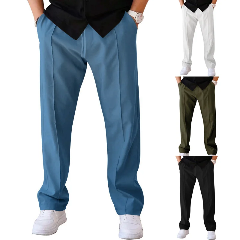 Hot Selling Men Casual Pants Lightweight Breathable Summer Trousers Fashion Streetwear Straight Loose Solid Drawstring Pants
Hot Selling Men Casual Pants Lightweight Breathable Summer Trousers Fashion Streetwear Straight Loose Solid Drawstring Pants