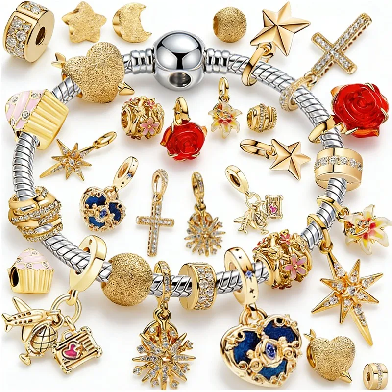 Exquisite DIY Airplane Flower Star&Moon Cake Series Charms Bead Pendant Clips Fit Original Snake Bone Bracelet Accessories Gift
Exquisite DIY Airplane Flower Star&Moon Cake Series Charms Bead Pendant Clips Fit Original Snake Bone Bracelet Accessories Gift
