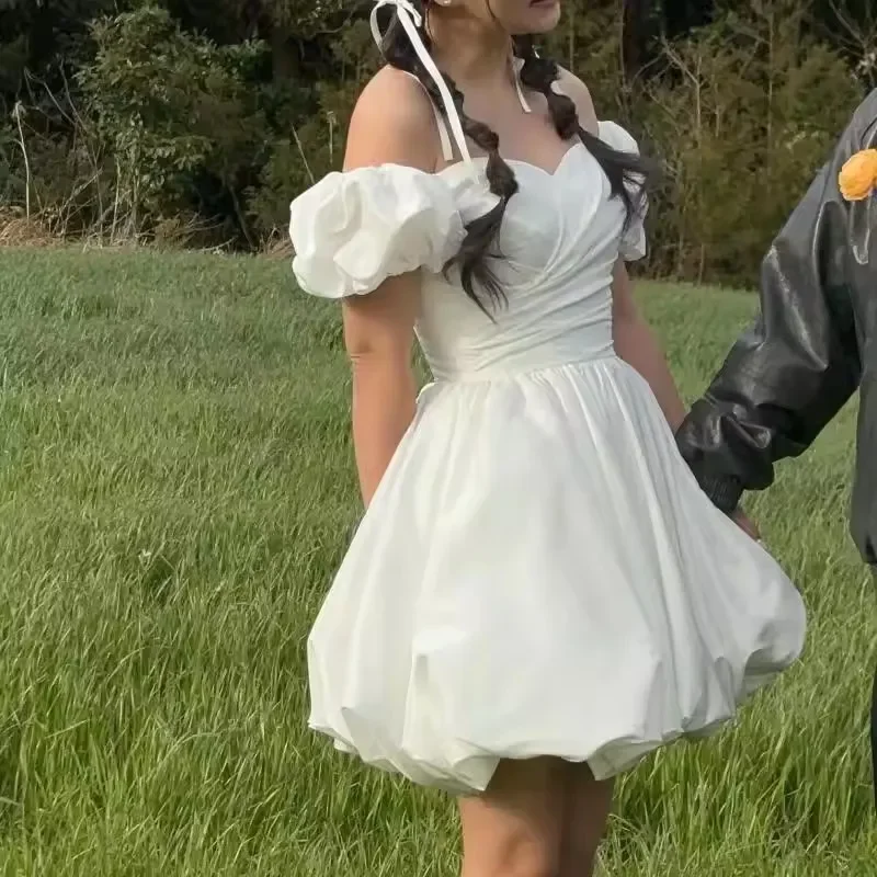 Индивидуальное платье «Милая принцесса» с пышными рукавами, корейское короткое свадебное платье, простое платье с корсетом на спине для дня рождения
Индивидуальное платье «Милая принцесса» с пышными рукавами, корейское короткое свадебное платье, простое платье с корсетом на спине для дня рождения