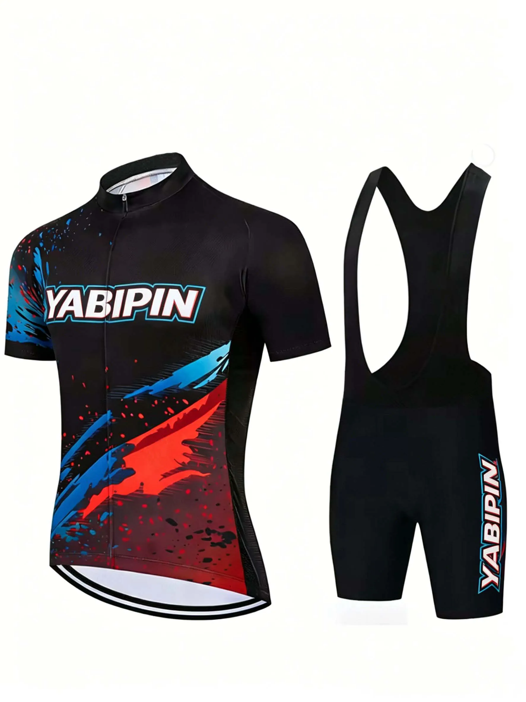 Men’s Cycling Bib Set, Short Sleeve Stand Collar Jersey & Bib Shorts
Men’s Cycling Bib Set, Short Sleeve Stand Collar Jersey & Bib Shorts