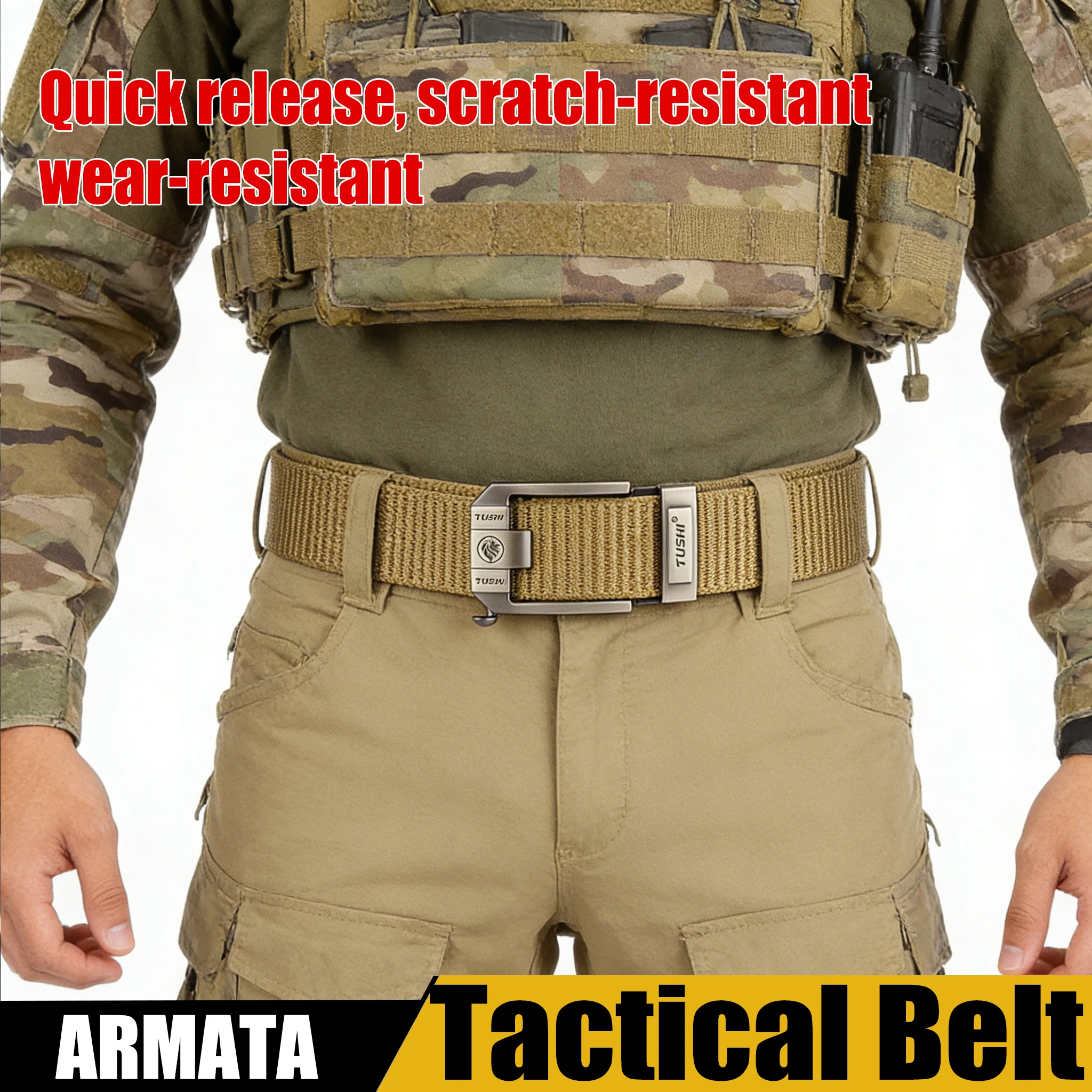 Thickened Nylon Canvas Belt Automatic No-Tooth Buckle Durable Wear Resistant Casual Outdoor Sports Belt for Men
Thickened Nylon Canvas Belt Automatic No-Tooth Buckle Durable Wear Resistant Casual Outdoor Sports Belt for Men