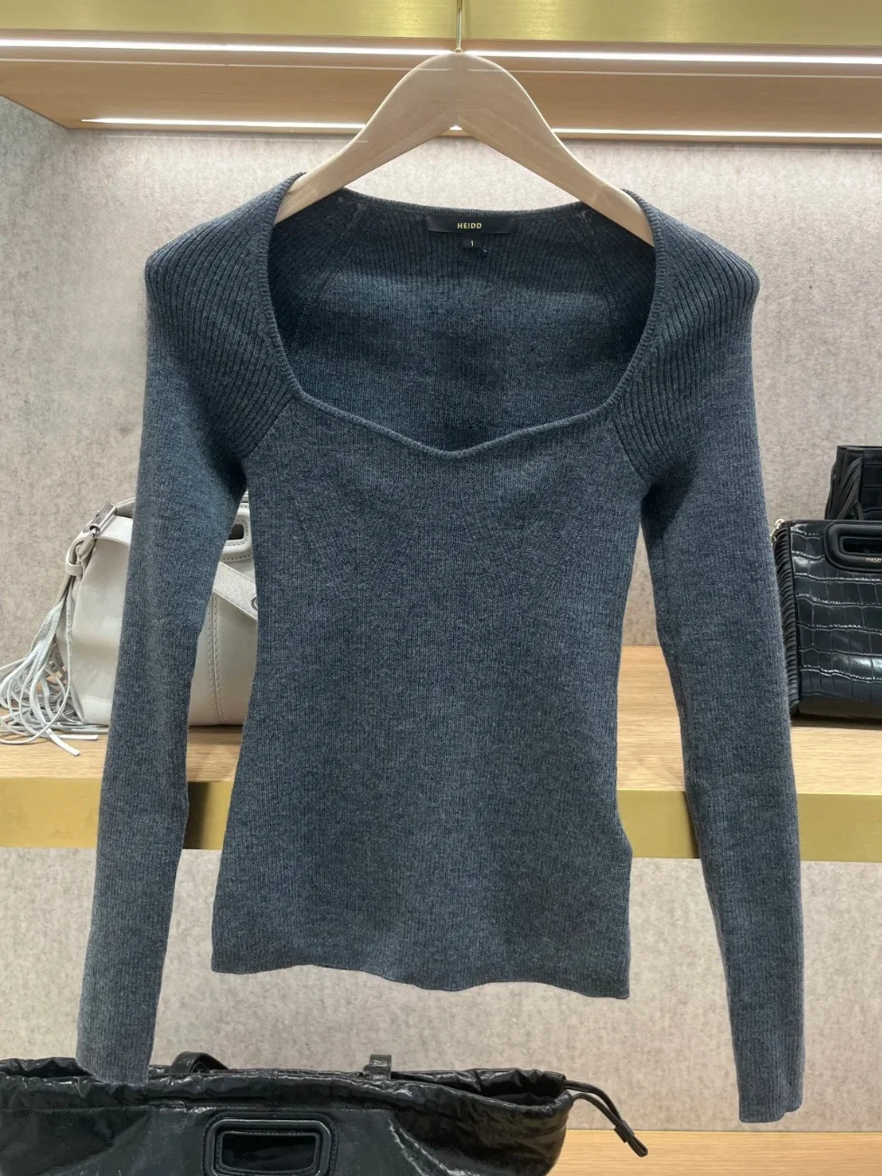 Heidd High-End Grey Slim Fit Long Sleeve Knitwear Square Collar Elasticity Fashionable Versatile Women's Autumn Winter Sweater
Heidd High-End Grey Slim Fit Long Sleeve Knitwear Square Collar Elasticity Fashionable Versatile Women's Autumn Winter Sweater