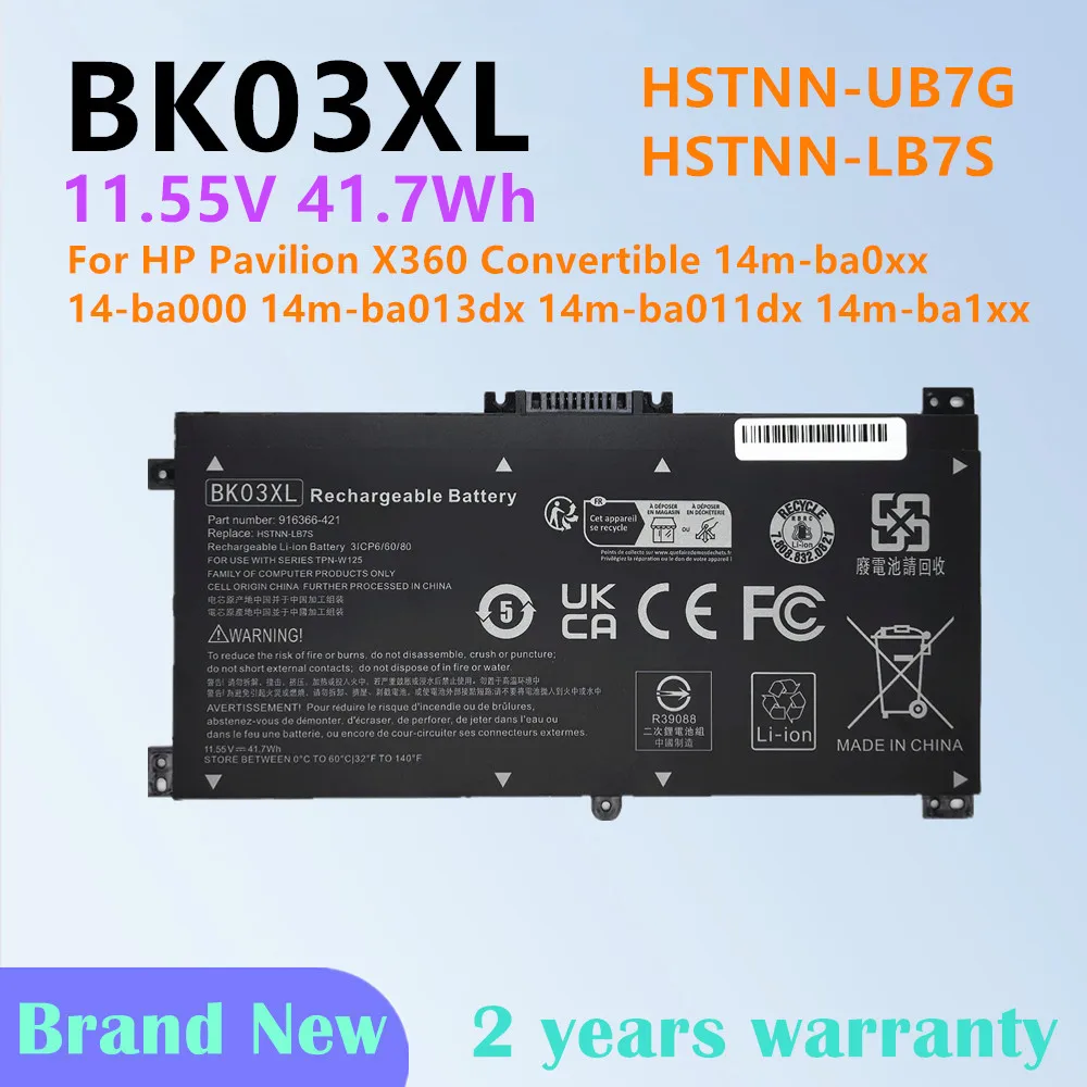 Аккумуляторная батарея для ноутбука HP Pavilion X360, конвертер для ПК 14 серии BK03XL, Φ 916366-541 916366-421
Аккумуляторная батарея для ноутбука HP Pavilion X360, конвертер для ПК 14 серии BK03XL, Φ 916366-541 916366-421