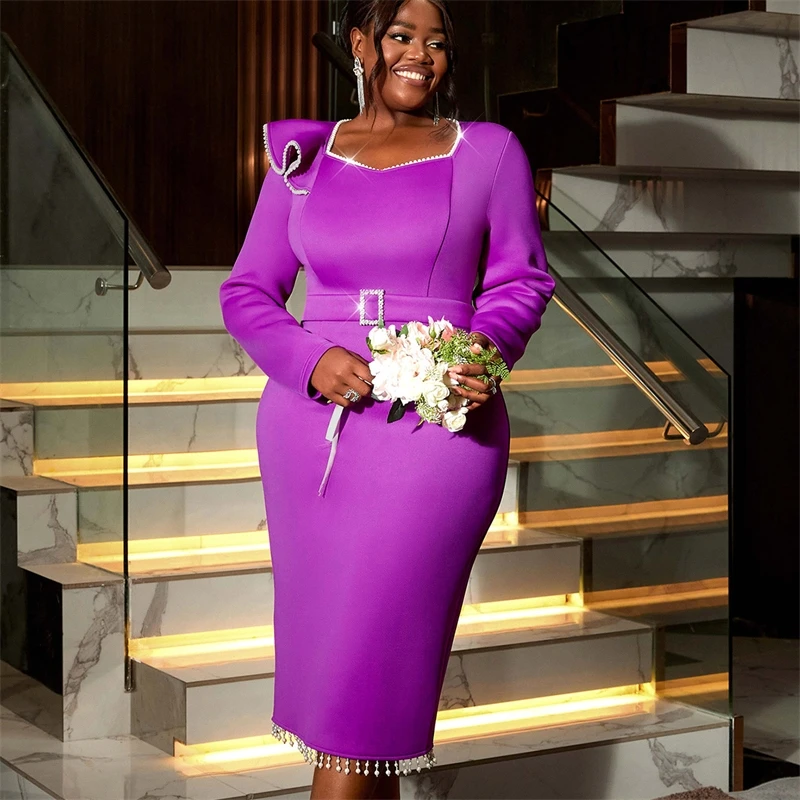 Exquisite Purple Long Sleeve Evening Dress With Pearl Chain Decor Perfect For Special Occasions Combining Elegance Dresses
Exquisite Purple Long Sleeve Evening Dress With Pearl Chain Decor Perfect For Special Occasions Combining Elegance Dresses