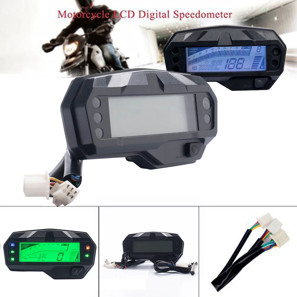Universal Motorcycle Lcd Digital Meter Speedometer Odometer Tachometer 1000RPM Gauge For FZ16 
Universal Motorcycle Lcd Digital Meter Speedometer Odometer Tachometer 1000RPM Gauge For FZ16