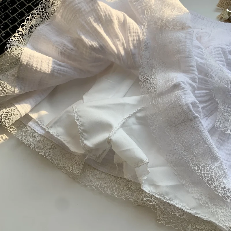 Sweet White High Waist A-Line Skirt Women's Summer New Sle Lace Trim Cake Skirt Small Size Girls ort Skirt
Sweet White High Waist A-Line Skirt Women's Summer New Sle Lace Trim Cake Skirt Small Size Girls ort Skirt