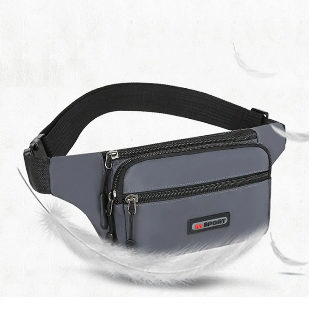 Повседневная нейлоновая поясная сумка, 3-слойная, черная, серая, синяя, красная мужская нагрудная сумка, износостойкие водонепроницаемые поясные сумки, спортивные уличные сумки 
Повседневная нейлоновая поясная сумка, 3-слойная, черная, серая, синяя, красная мужская нагрудная сумка, износостойкие водонепроницаемые поясные сумки, спортивные уличные сумки