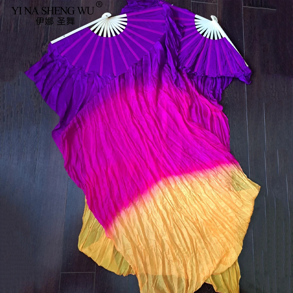 High Quality Silk Dance Fan 100% Real Silk Belly Dance Stage Performance Prop Fans Hand-dyed Multiple Colors Silk Veils Practice
High Quality Silk Dance Fan 100% Real Silk Belly Dance Stage Performance Prop Fans Hand-dyed Multiple Colors Silk Veils Practice