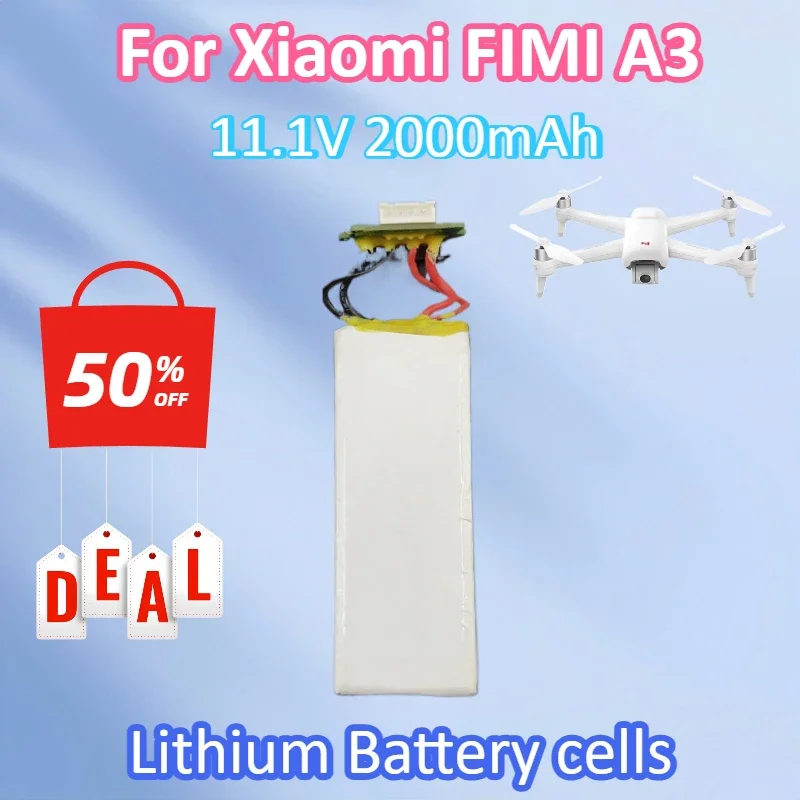 NEW 11.1V 2000mAh Battery For Xiaomi FIMI A3 Lipo 3S Replacement DIY Drone Assembling c
NEW 11.1V 2000mAh Battery For Xiaomi FIMI A3 Lipo 3S Replacement DIY Drone Assembling c