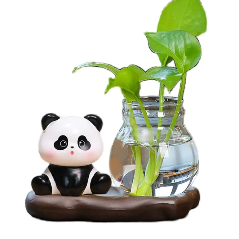 Panda Hydroponic Vase Desktop Decoration Office Water Plant Flower Device Girls Work Desk Decoration Doll
Panda Hydroponic Vase Desktop Decoration Office Water Plant Flower Device Girls Work Desk Decoration Doll
