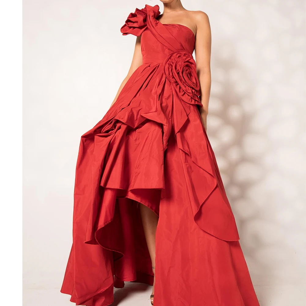 Exquisite Flowers One Shoulder Satin Evening Dresses Fashion A-Line Floor Length Sleeveless Custom Size Special Occasion Gowns
Exquisite Flowers One Shoulder Satin Evening Dresses Fashion A-Line Floor Length Sleeveless Custom Size Special Occasion Gowns