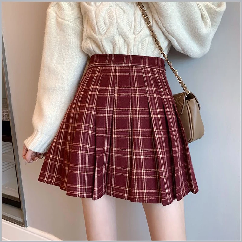 High Waist Plaid A-Line Skirt Women's Spring Autumn Pleated Skirts Slimming plus Size Short Skirts JK Plaid Skirts
High Waist Plaid A-Line Skirt Women's Spring Autumn Pleated Skirts Slimming plus Size Short Skirts JK Plaid Skirts