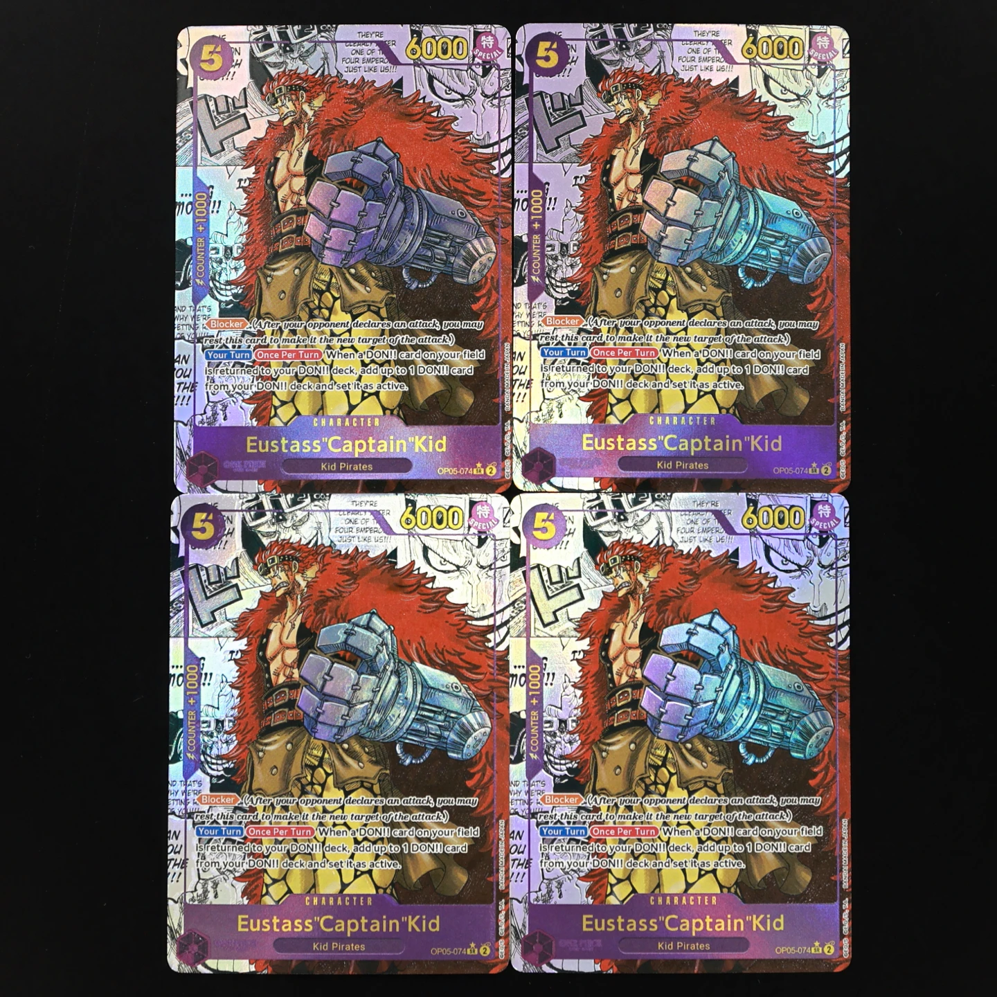 One Piece TCG OPCG English Kid Manga card OP05-074 Kid 5 cost Purple Kid Textured Foil Card
One Piece TCG OPCG English Kid Manga card OP05-074 Kid 5 cost Purple Kid Textured Foil Card