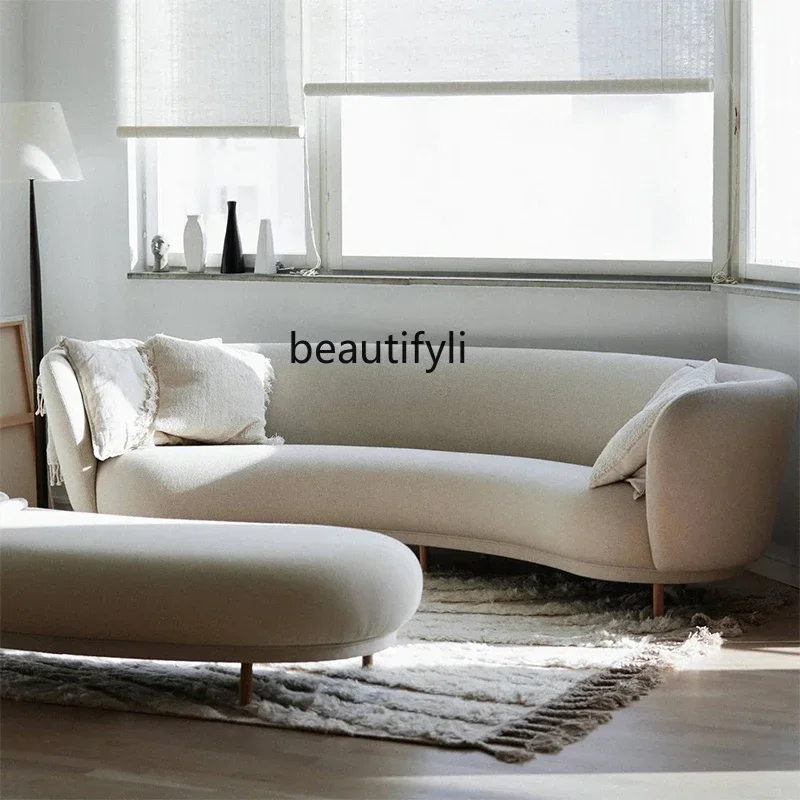 V Curve curved fabric sofa Italian minimalist light luxury living room designer sofa
V Curve curved fabric sofa Italian minimalist light luxury living room designer sofa