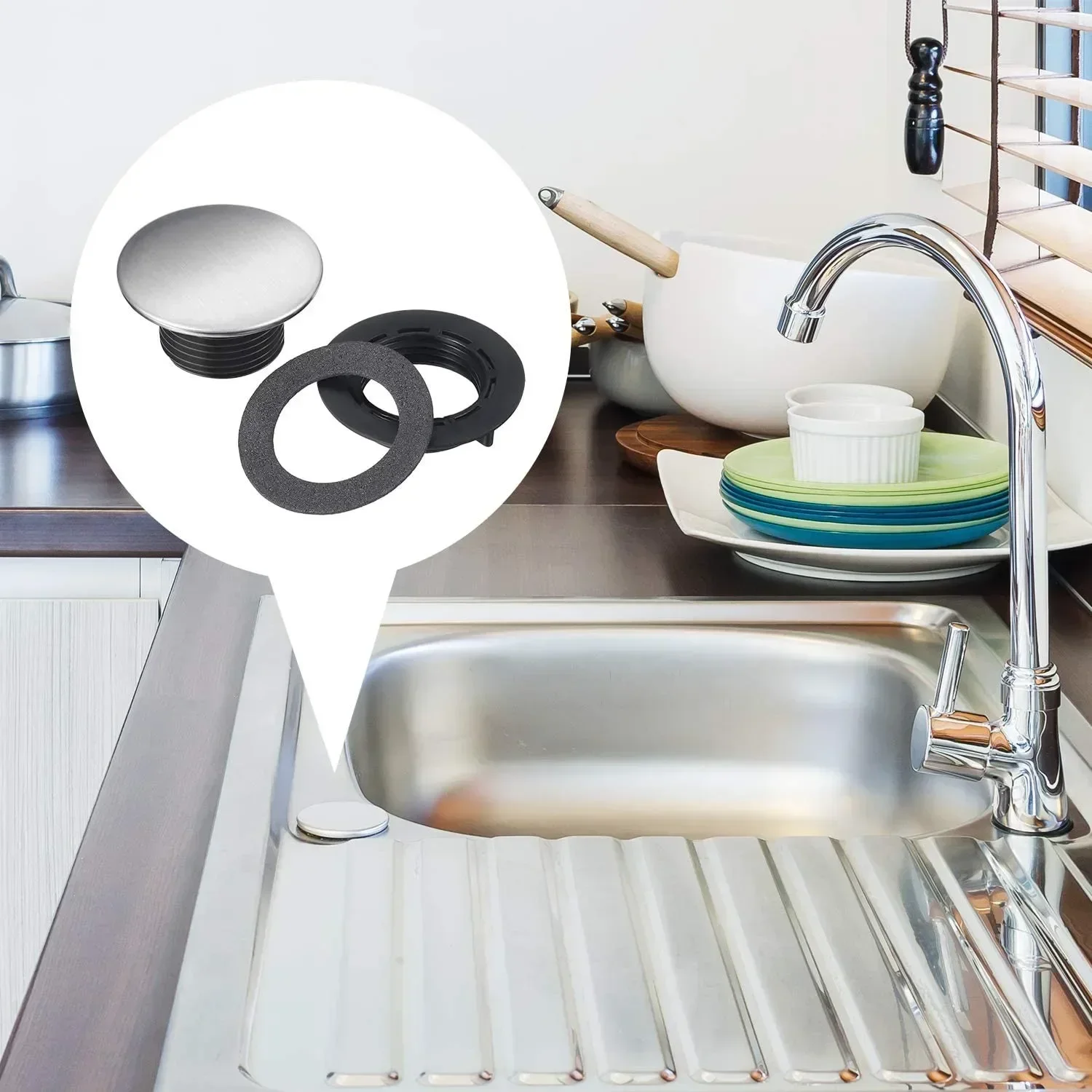 2pcs Stainless Steel Kitchen Sink Tap Accessories Hole Blanking Plug Stopper Basin Cover 36mm Kitchen Sinks Sealing Hole Cover
2pcs Stainless Steel Kitchen Sink Tap Accessories Hole Blanking Plug Stopper Basin Cover 36mm Kitchen Sinks Sealing Hole Cover