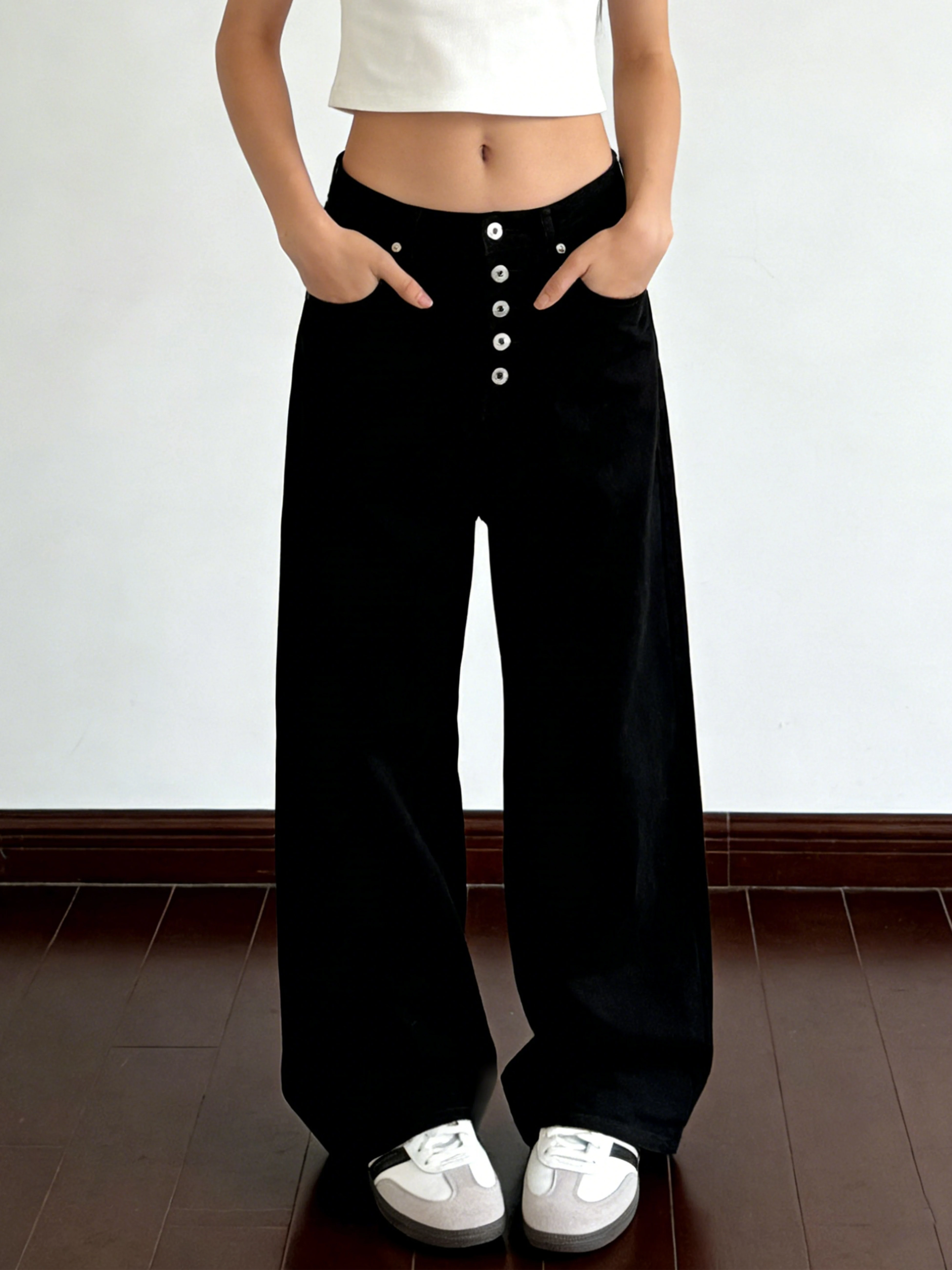 American Style High Street Multi-Buckled Loose Wide Leg Jeans Women's High Waist Jeans Cotton Spring Autumn Winter
American Style High Street Multi-Buckled Loose Wide Leg Jeans Women's High Waist Jeans Cotton Spring Autumn Winter